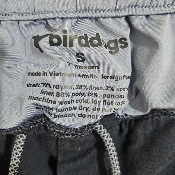 Birddogs Tech Linen Shorts Navy S 7" Inseam Linen Blend - Picture 13 of 13